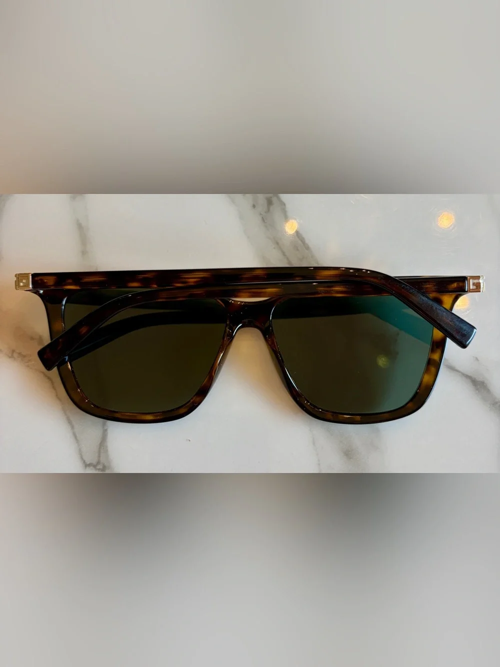Givenchy GV7160/S Tortoise Wayfarer Sunglasses 55mm Green Lenses w/Case